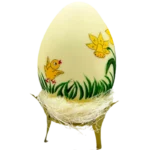 Kremowe jajko żonkile, bazie i piskle