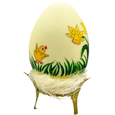 Kremowe jajko żonkile, bazie i piskle