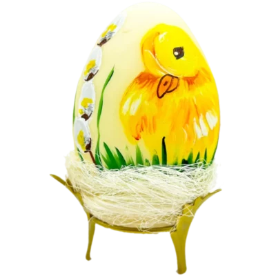 Kremowe jajko żonkile i kaczuszka