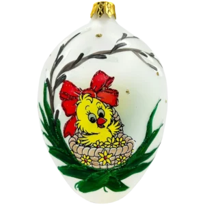 Ozdoba wielkanocna Pisklątko w koszyku