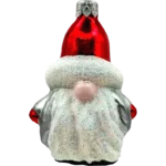 Bombka szklana Gnom z czerwoną czapą