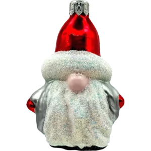 Bombka szklana Gnom z czerwoną czapą