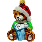 Bombka szklana Miś z książką