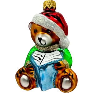 Bombka szklana Miś z książką