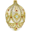 Szklana Bombka Choinkowa Figurka Ekskluzywne jajo Faberge z kamieniami: złote bok