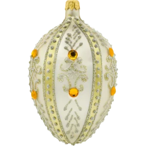 Szklana Bombka Choinkowa Figurka Ekskluzywne jajo Faberge z kamieniami: platyna