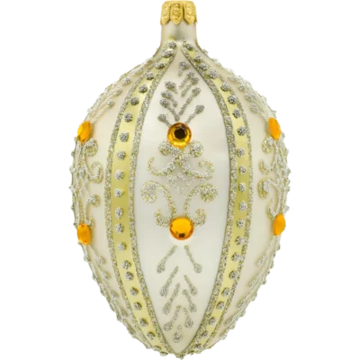 Szklana Bombka Choinkowa Figurka Ekskluzywne jajo Faberge z kamieniami: platyna