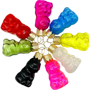 Bombki szklane Kolorowe żelki misie - 8 sztuk