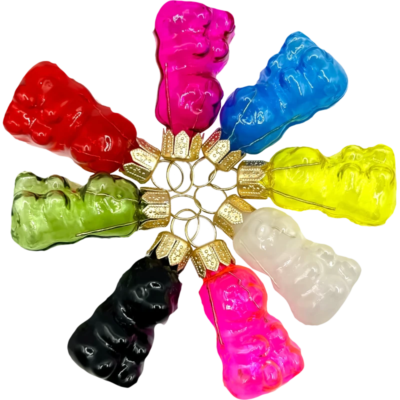 Bombki szklane Kolorowe żelki misie - 8 sztuk