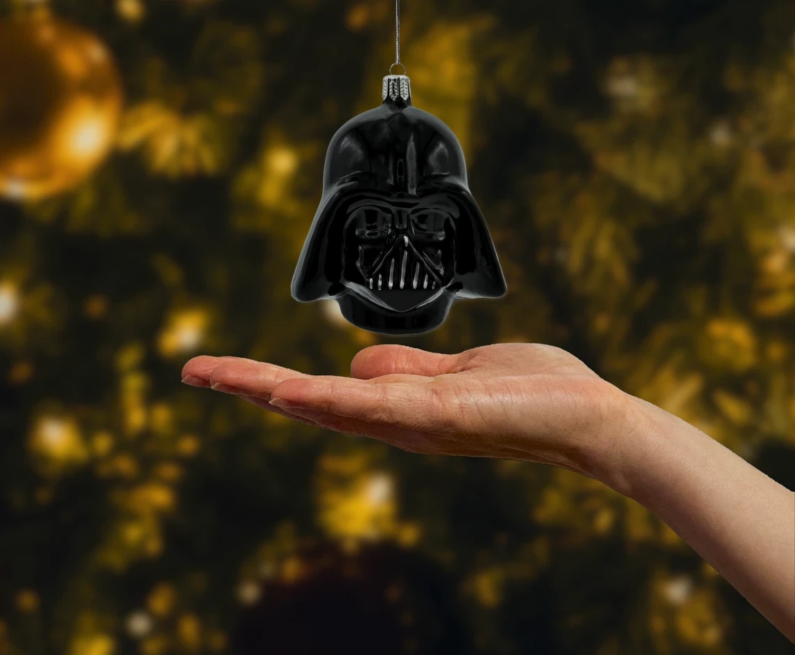Bombka szklana figurka Hełm Star Wars: Darth Vader realne zdjęcie