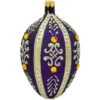 Szklana Bombka Choinkowa Figurka Ekskluzywne jajo Faberge z kamieniami: purpurowe bok