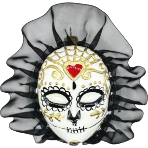 Ozdoba szklana Maska karnawałowa w stylu Dia de los Muertos