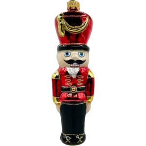 Bombka szklana Żołnierz Dziadek do orzechów - czerwony