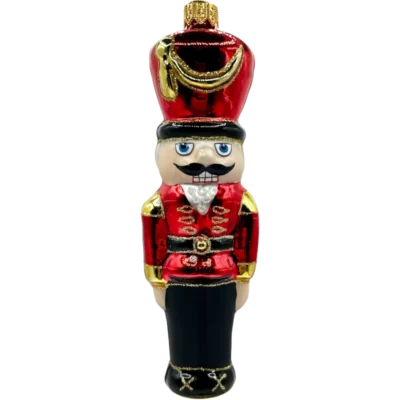 Bombka szklana Żołnierz Dziadek do orzechów - czerwony