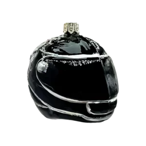 Bombka szklana Kask wyścigowy z czaszką - czarny