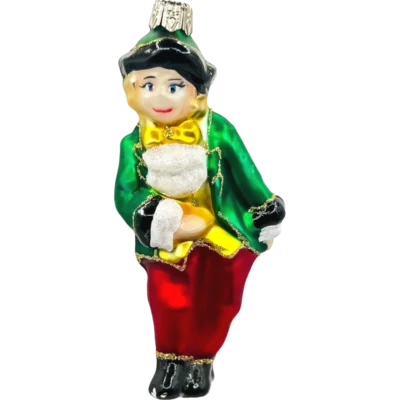 Bombka szklana Książe w barokowym stroju - zielony