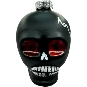 Bombka szklana Mroczna czaszka z czerwonymi oczami