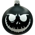 Bombka szklana Z uśmiechem czaszki - czarna