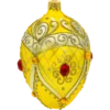Szklana Bombka Choinkowa Figurka Ekskluzywne jajo Faberge z rubinem: żółte bok