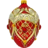 Szklana Bombka Choinkowa Figurka Ekskluzywne jajo Faberge z kryształami: czerwone