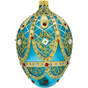 Ekskluzywne jajo Faberge: turkusowe