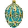 Szklana Bombka Choinkowa Figurka Ekskluzywne jajo Faberge: turkusowe bok