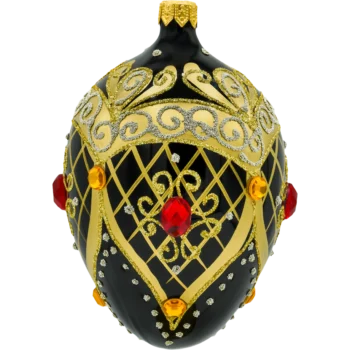 Ekskluzywne jajo  Faberge z rubinem: czarne