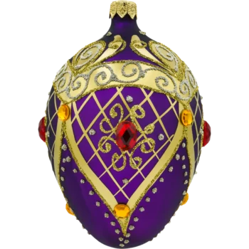 Ekskluzywne jajo Faberge z kryształami: purpurowe