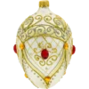 Szklana Bombka Choinkowa Figurka Ekskluzywne jajo Faberge z rubinem: białe