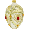 Szklana Bombka Choinkowa Figurka Ekskluzywne jajo Faberge z rubinem: białe bok