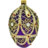 Szklana Bombka Choinkowa Figurka Ekskluzywne jajo Faberge z kryształem: purpurowe bok