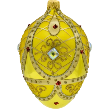 Ekskluzywne jajo Faberge z kamieniami: żółte