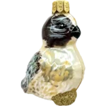 Bombka szklana Wróbel z brokatowym akcentem