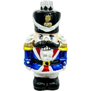 Bombka szklana Dziadek do orzechów - niebieski