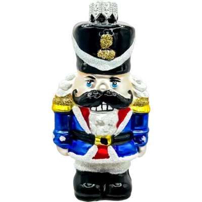 Bombka szklana Dziadek do orzechów - niebieski