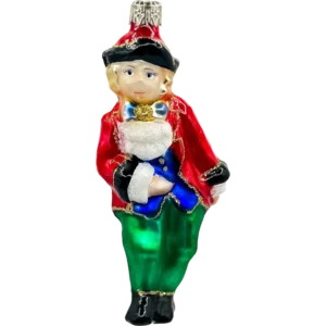 Bombka szklana Książe w stroju barokowym - czerwony