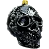 Bombka szklana Czaszka Sugar Skull - srebrna