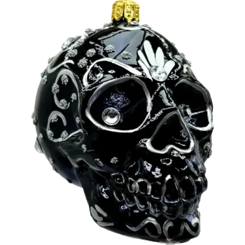 Czaszka Sugar Skull: srebrna