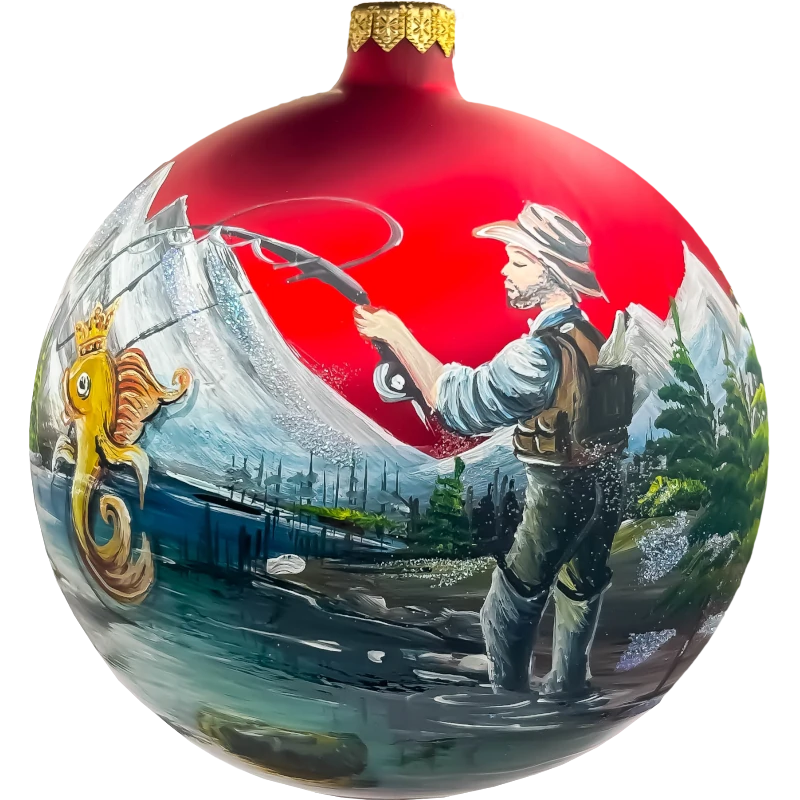 Bombka szklana na specjalne zamówienie - czerwona