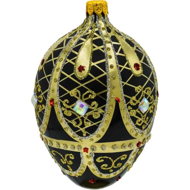 Bombka szklana Syn Bombkarza Ekskluzywne Jajo Faberge: czarne bok