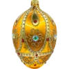 Bombka szklana Ekskluzywne jajo Faberge - bursztynowe