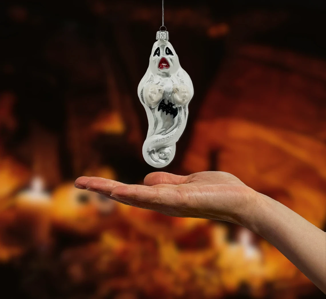 Bombka szklana figurka Duch realne zdjęcie