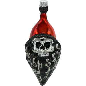 Bombka szklana figurka Czaszka Świętego Mikołaja