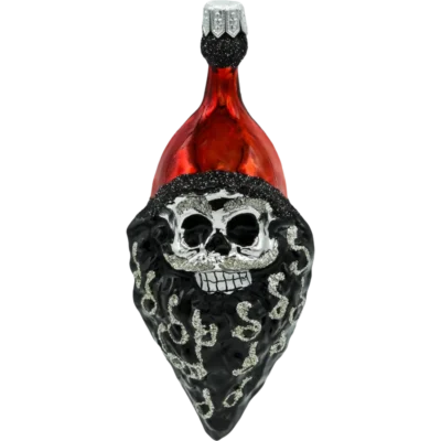 Bombka szklana figurka Czaszka Świętego Mikołaja