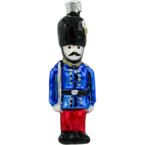 Bombka szklana Syn Bombkarza Królewski strażnik: niebieski