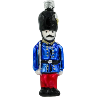 Bombka szklana Syn Bombkarza Królewski strażnik: niebieski