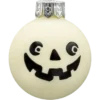 Bombka szklana Syn Bombkarza Biała bombka z uśmiechem dyni