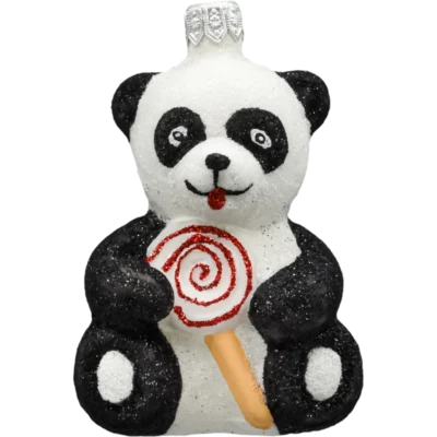 Bombka szklana Syn Bombkarza Panda z lizakiem