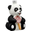 Bombka szklana Syn Bombkarza Panda z lizakiem bok