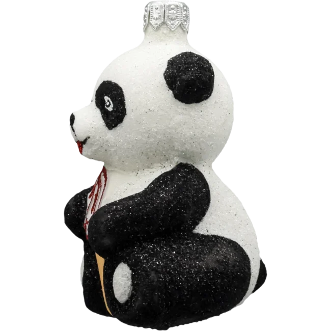 Bombka szklana Syn Bombkarza Panda z lizakiem profil
